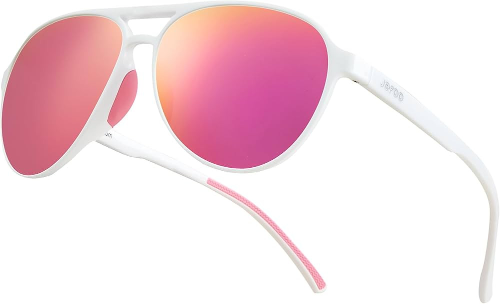 Jefoo Polarized Aviator Sunglasses for Women Men Retro Trendy Sports Sunglasses for Outdoor UV400... | Amazon (US)