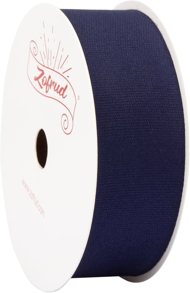 Navy Cotton Ribbon - 1 Inch x 10 Yards - Ideal for Gift Wrapping, Sewing, and Crafts | Amazon (US)