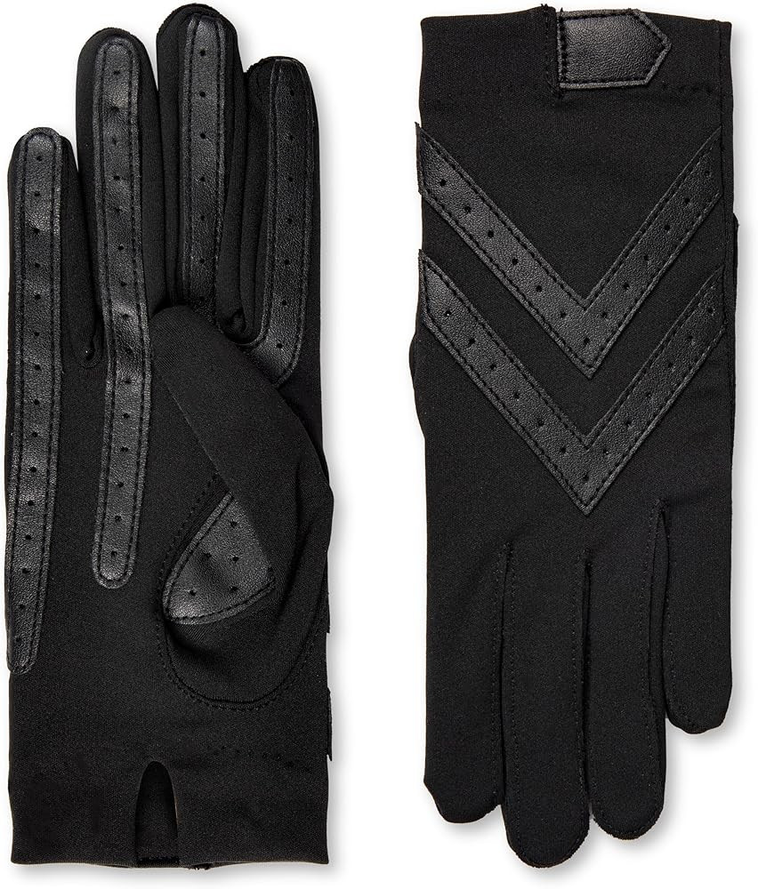 isotoner womens Water Repellent Touchscreen Spandex Shortie Gloves | Amazon (US)