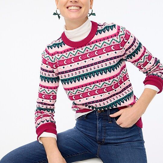 Fair Isle cotton sweater | J.Crew Factory