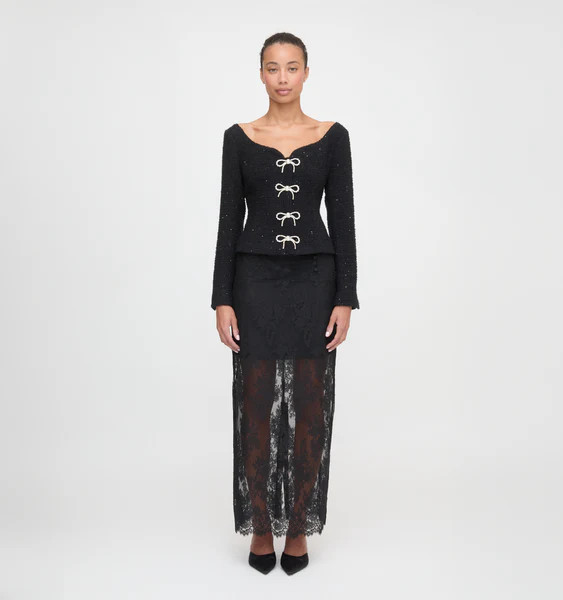 The Lark Skirt in Black Lace | Hill House Home US