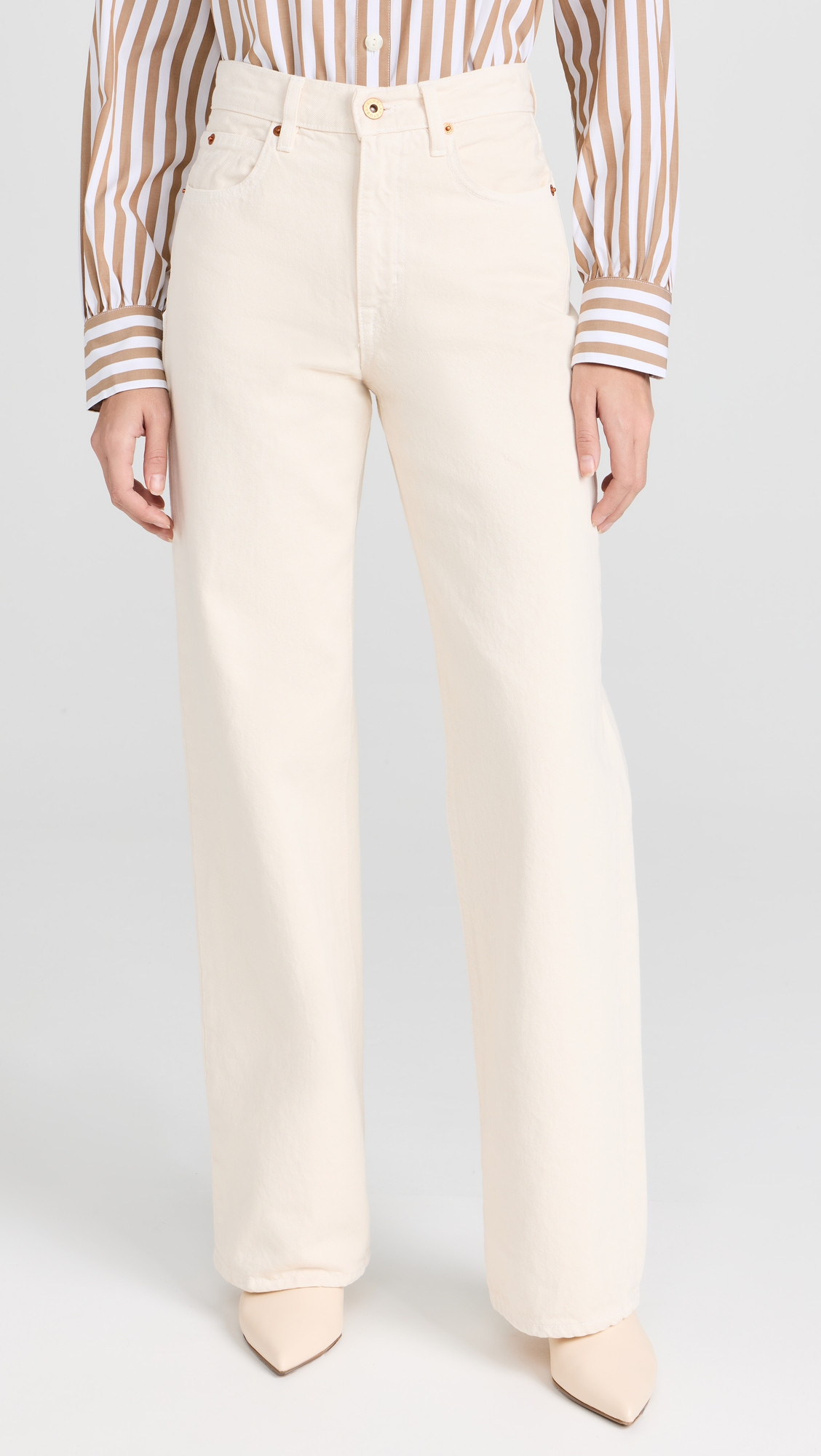 SLVRLAKE Grace Jeans Ecru 23 | Shopbop