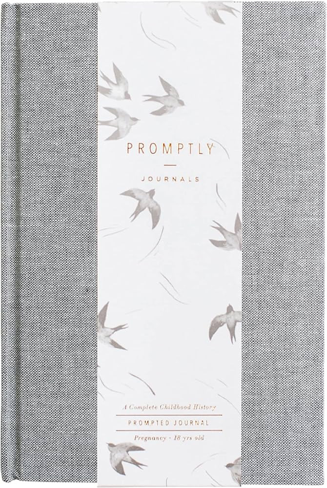 Promptly Journals, A Complete Childhood History: From Pregnancy to 18 Years Old (Grey Tweed, Line... | Amazon (US)