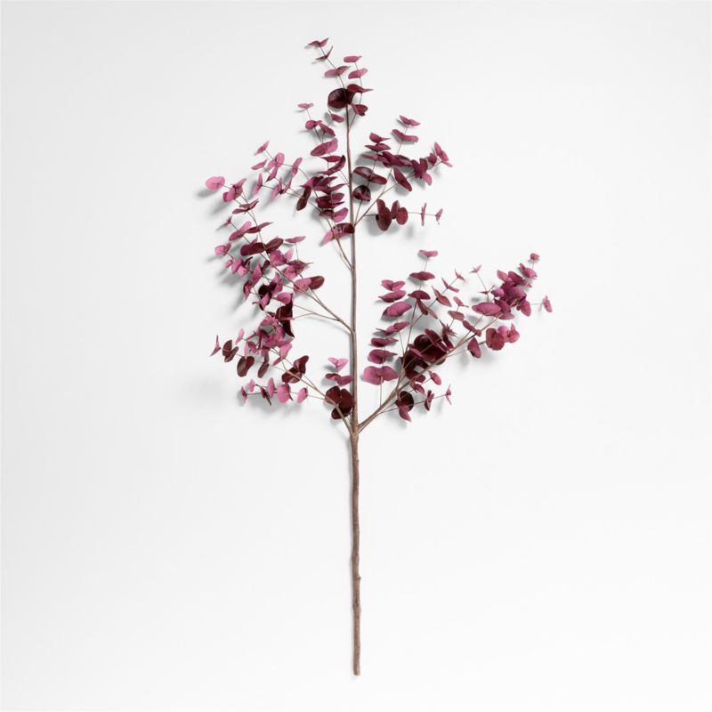 Faux Large Dark Red Eucalyptus Branch 72" | Crate & Barrel | Crate & Barrel