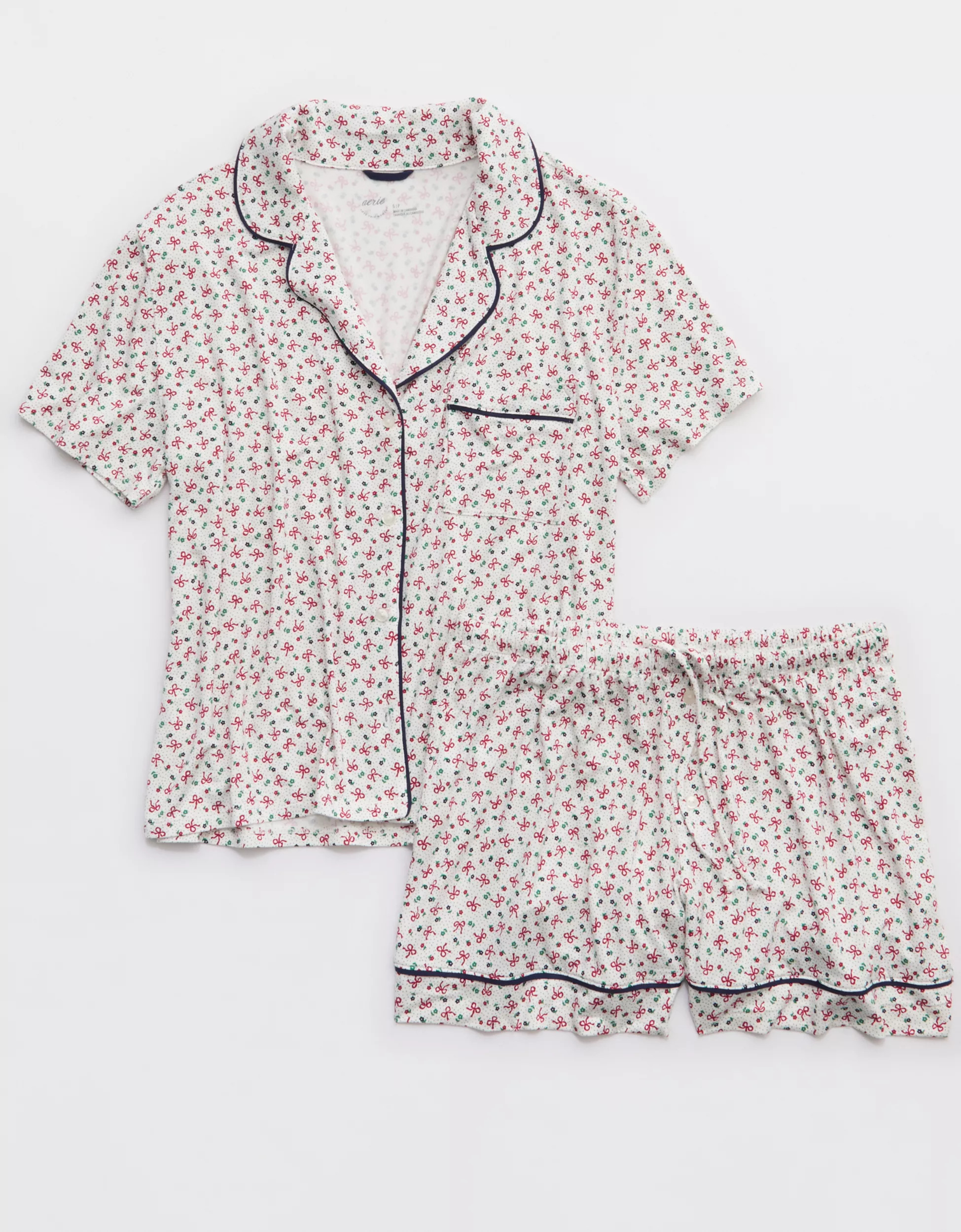 Aerie Real Soft® Piping PJ Set | Aerie