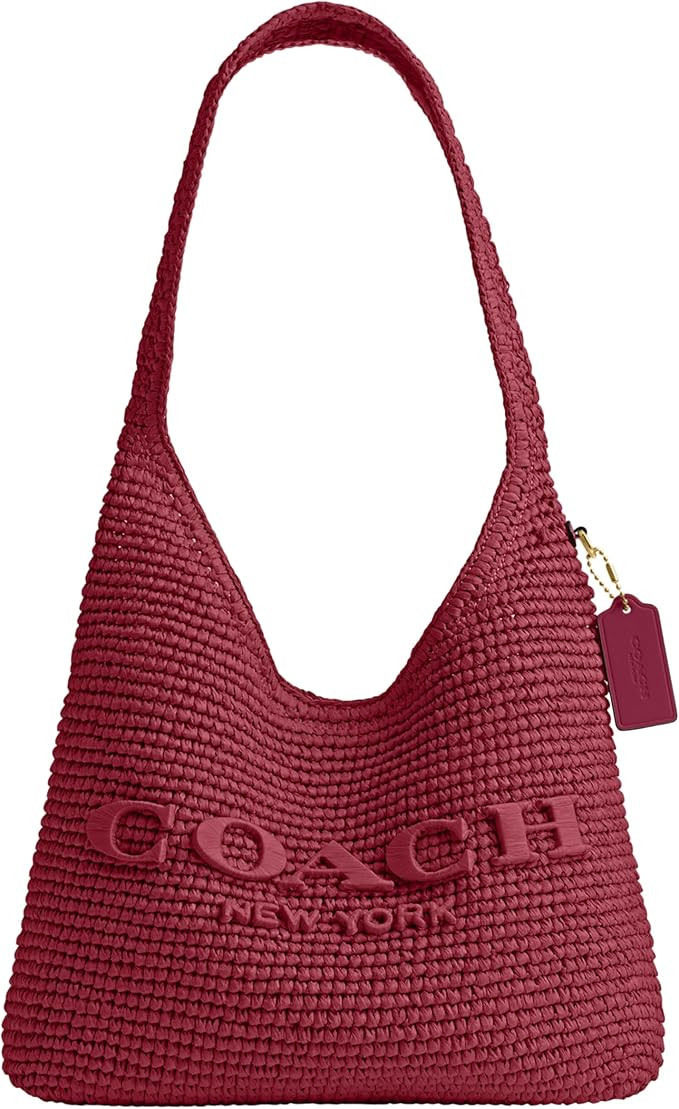 COACH Brooklyn Shoulder Bag 28 in Straw | Amazon (US)