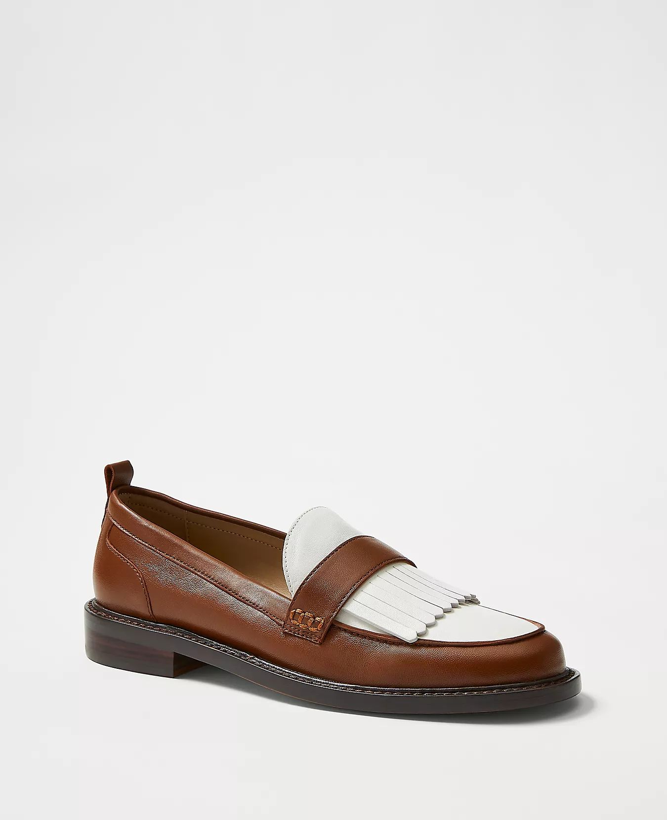 Colorblock Leather Loafers | Ann Taylor (US)
