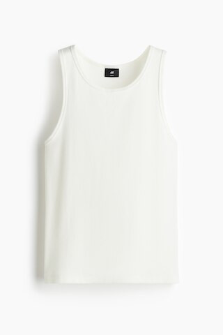 H & M - Slim-Fit Ribbed Tank Top - White | H&M (US + CA)