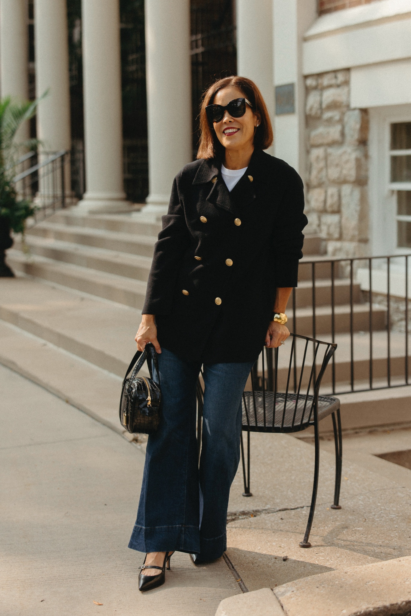 #LTKFallSale 
All pieces part of the @jcrew exclusive LTKapp sale.

Sweater blazer- wearing a size small
Jeans- true to size 
Slingbacks- true to size 

#LTKFallSale #LTKOver40 #LTKStyleTip