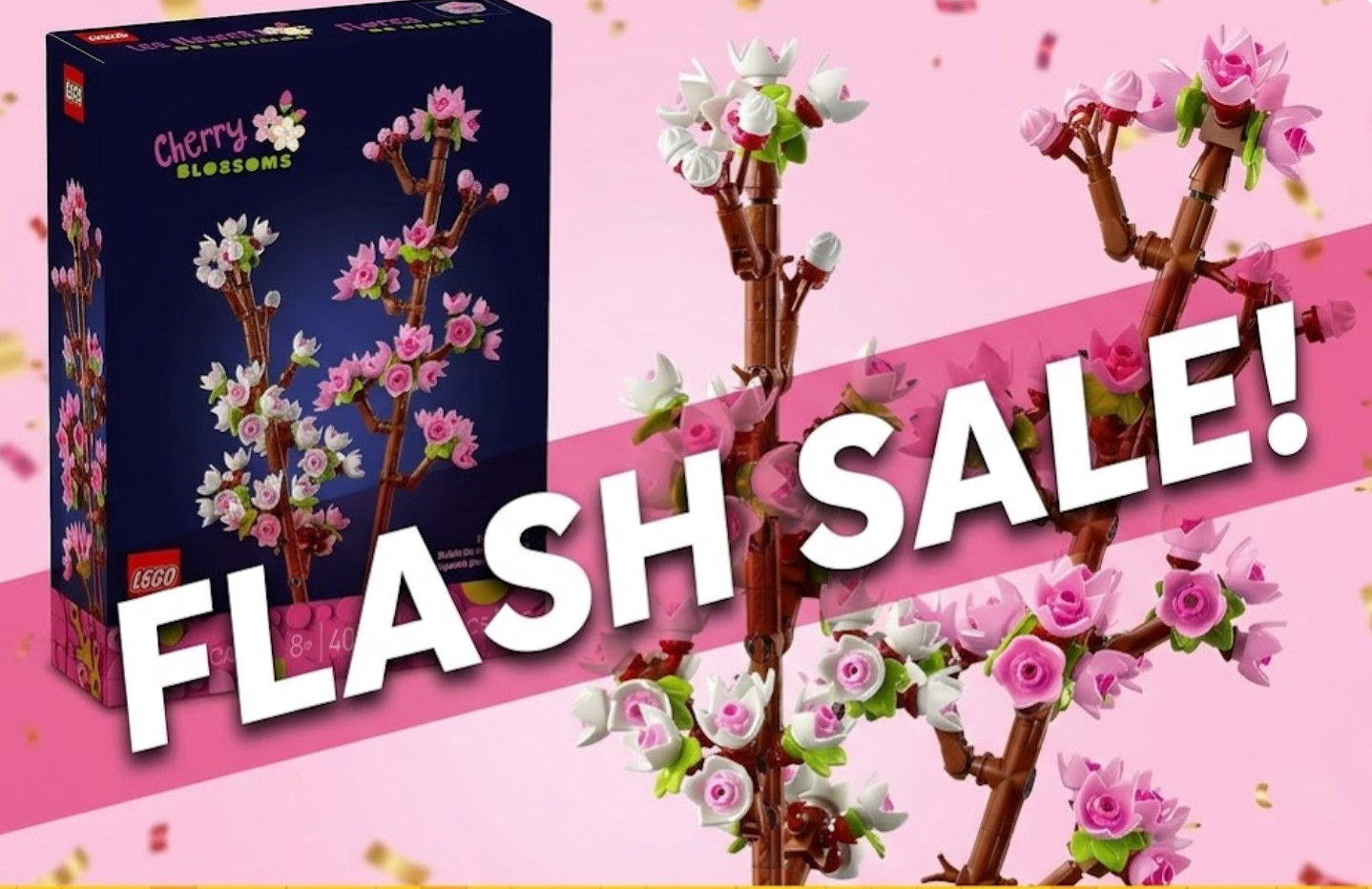 FLASH SALE: LEGO Cherry Blossoms	Sow the seeds of creativity with the LEGO Cherry Blossoms (40725) celebration gift! Featuring 430 pieces to create 2 beautiful cherry blossom twigs, this set is a must-have for your desk or room display.  

 #LTKdayinmylife #LTKSaleAlert #LTKKids