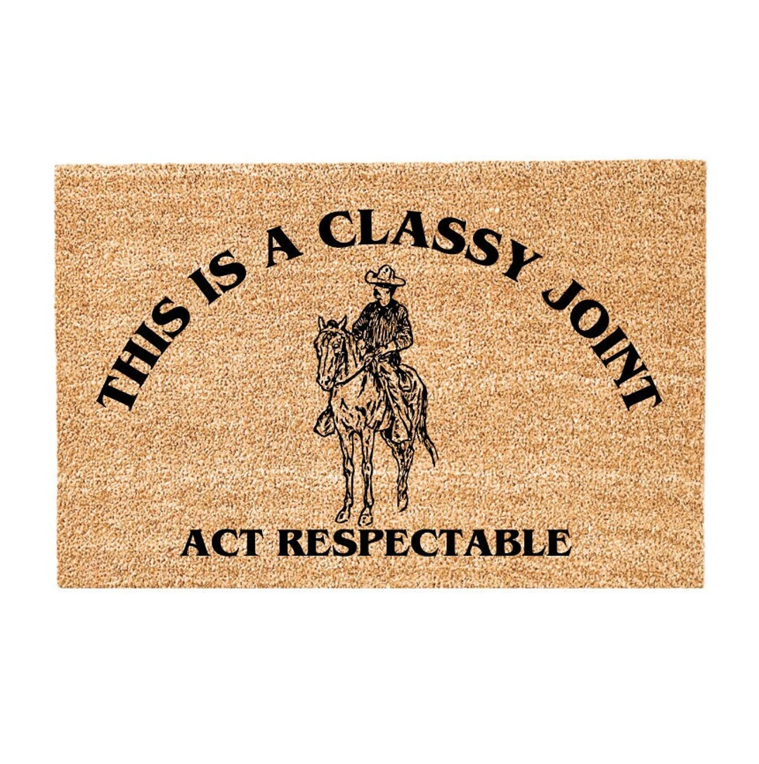 Western Style Doormat, Modern Western Welcome Mat, Modern Cowboy, Disco Cowboy, Funny Doormat, Co... | Etsy (US)