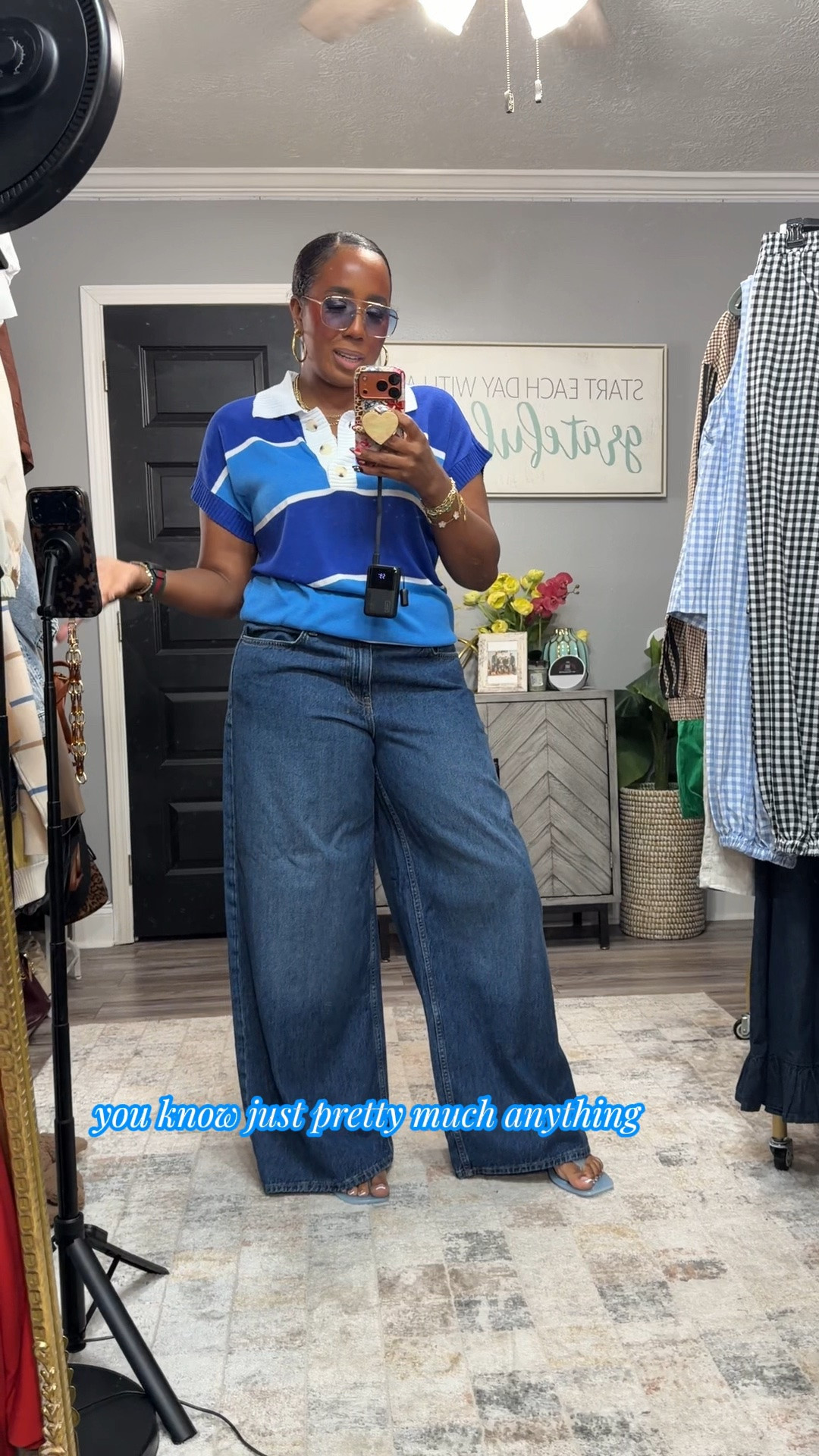 mom-on-the-go outfits that prove comfortable can still be CUTE! These striped knit polos are giving effortless, polished style—and I love how easily they pair with relaxed balloon pants, wide-leg trousers, or jeans.

Perfect for errands, appointments, school pickup, lunch dates, travel days, or anywhere your busy schedule takes you. Which look are you choosing: green, brown, olive, or blue? 💚🤎💙

SIZING REFERENCE/STATS: 5’5”, 165 lbs, size 10.

#AmazonFashion #MomStyle #FashionOver40 #AmazonOutfits #CasualChic

#LTKMidsize #LTKOver40 #LTKootd