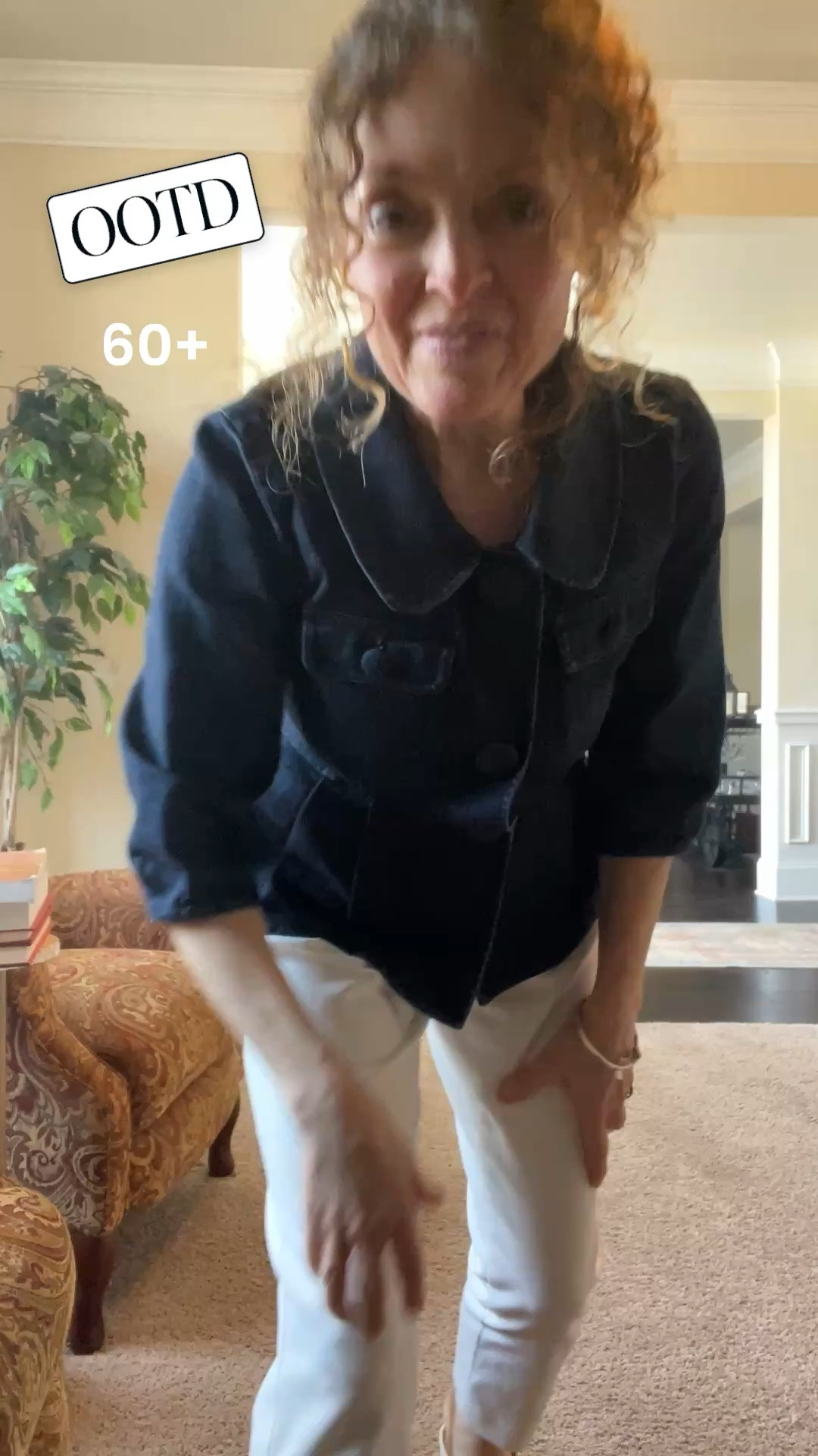 Here is my #ootd for church today. Loving this cute fitted denim, jacket, cream, colored pants, and comfortable sandals. 5’2” 60+

Everyone have a wonderfully blessed day!🥰

#LTKootd #LTKOver40