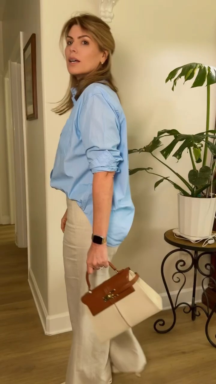 Effortless + elevated 🤍

The kind of outfit that does it all — coffee run, errands, and straight to Sunday brunch without changing.

• Soft blue button-down (slightly oversized = instant chic)
• Linen wide-leg pants (breathable, flattering, timeless)
• Neutral pointed flats for that polished finish
• Structured two-tone bag = quiet luxury moment

This is that “I didn’t try, but I look put together” energy ✨ Linen pieces are known for being breathable, versatile, and perfect for everything from errands to brunch (Glamour￼)

#LTKStyle #LTKFinds #LTKOver40 #MinimalStyle #EffortlessChic

#LTKTall #LTKMidsize #LTKOver40