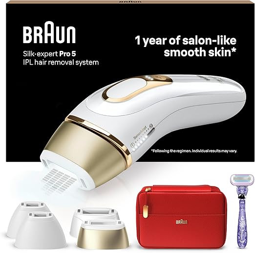 Braun IPL Silk-Expert Pro 5, IPL Hair Removal Device, Permanent Visible Hair Removal, 1 Wide & 2 ... | Amazon (UK)