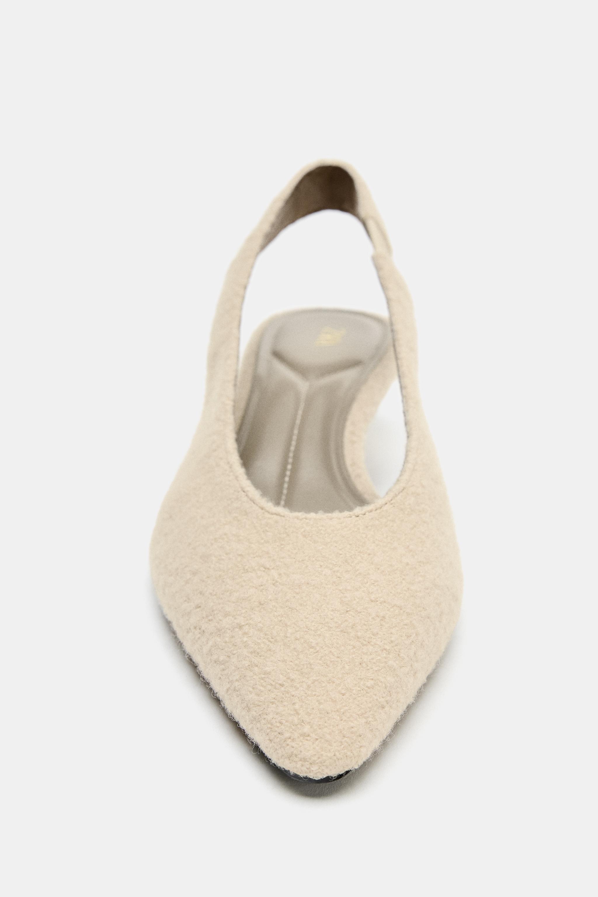 SHEARLING EFFECT SLINGBACK SHOES | Zara US