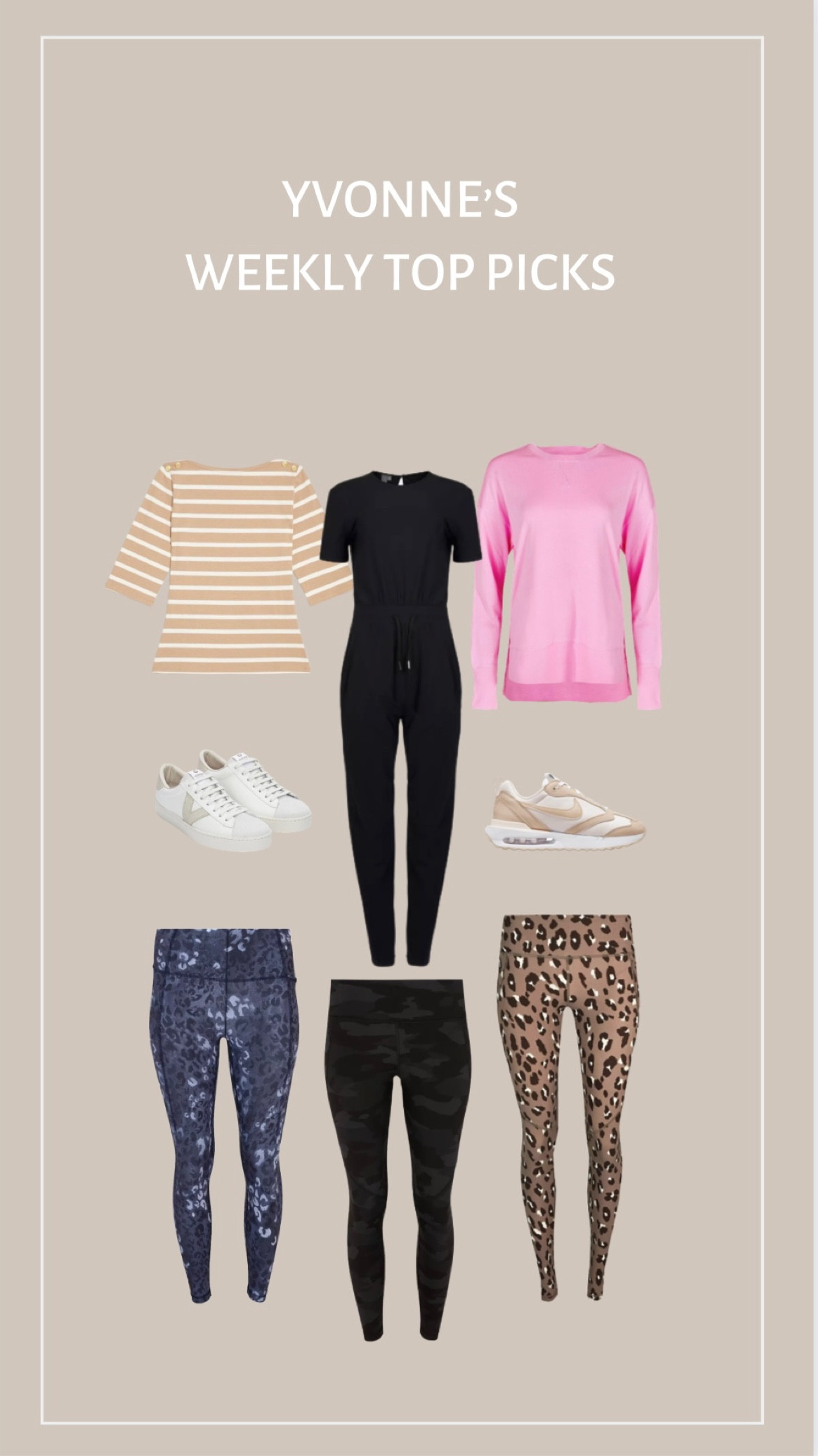 Weekly Top Picks, spring style, spring gym wear, sweaty betty, pink sweatshirt, striped top, black jumpsuit, Veja Trainers, Nike Trainers 

#LTKeurope #LTKstyletip #LTKSeasonal