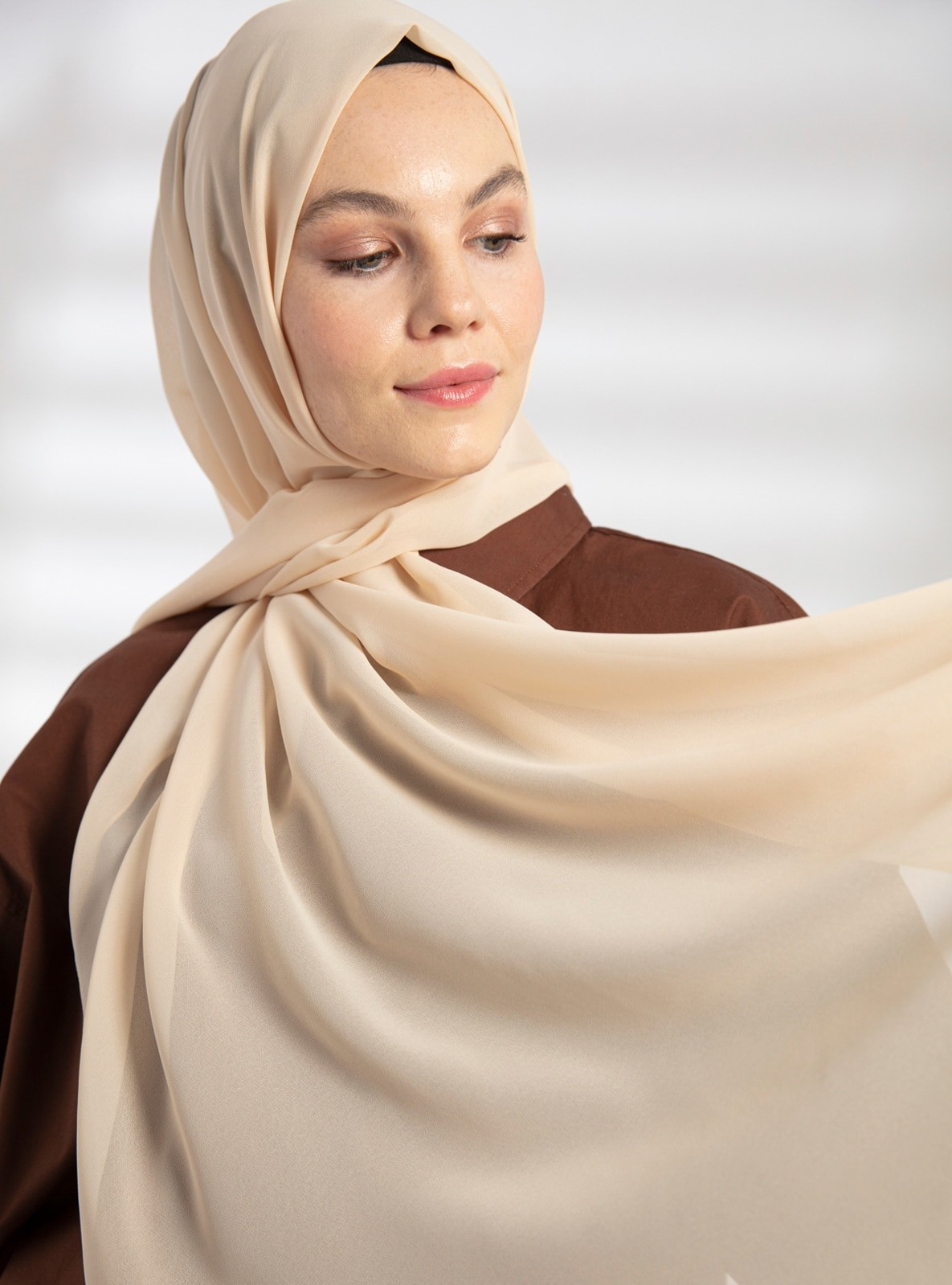 Beige - Plain - Rayon - Shawl | Modanisa (US)
