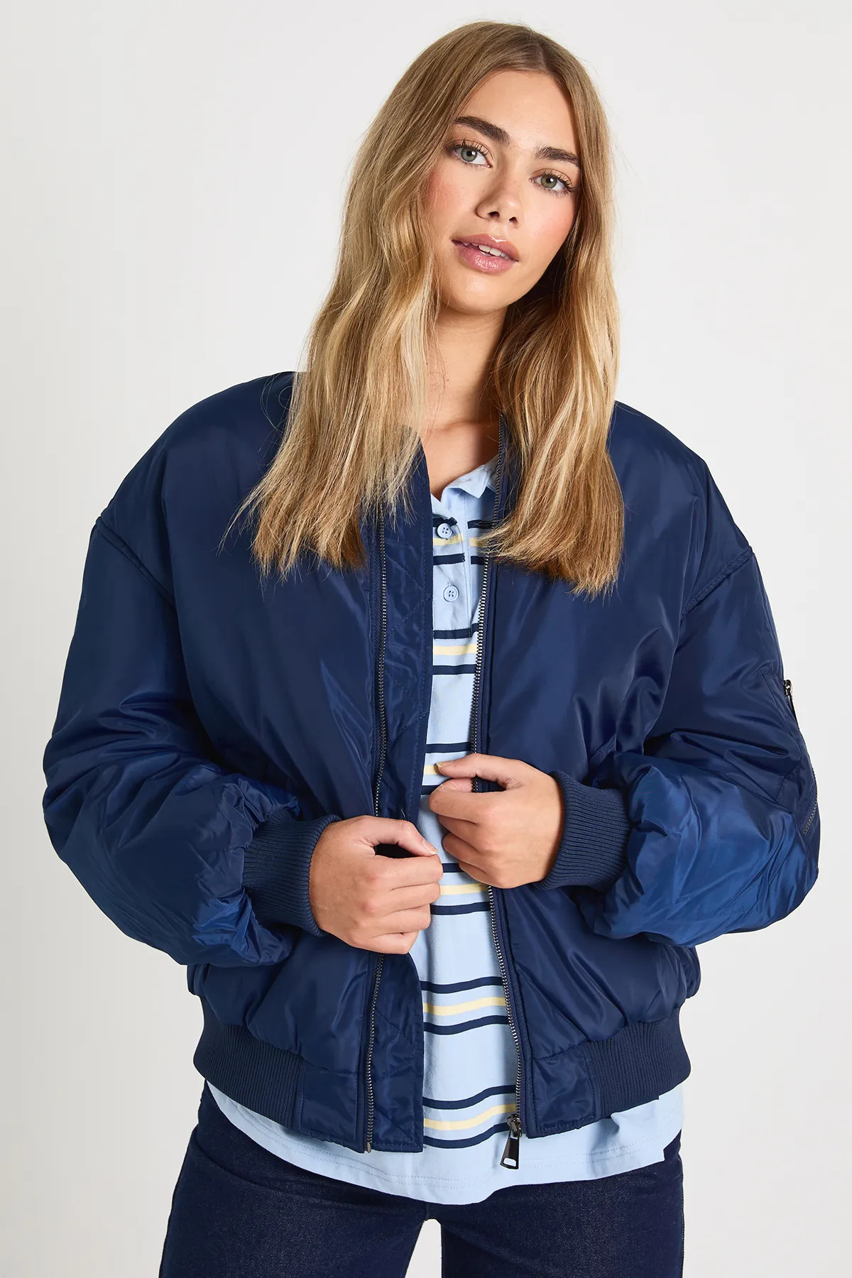 Oversized Bomber Jacket | boohoo (US & Canada)