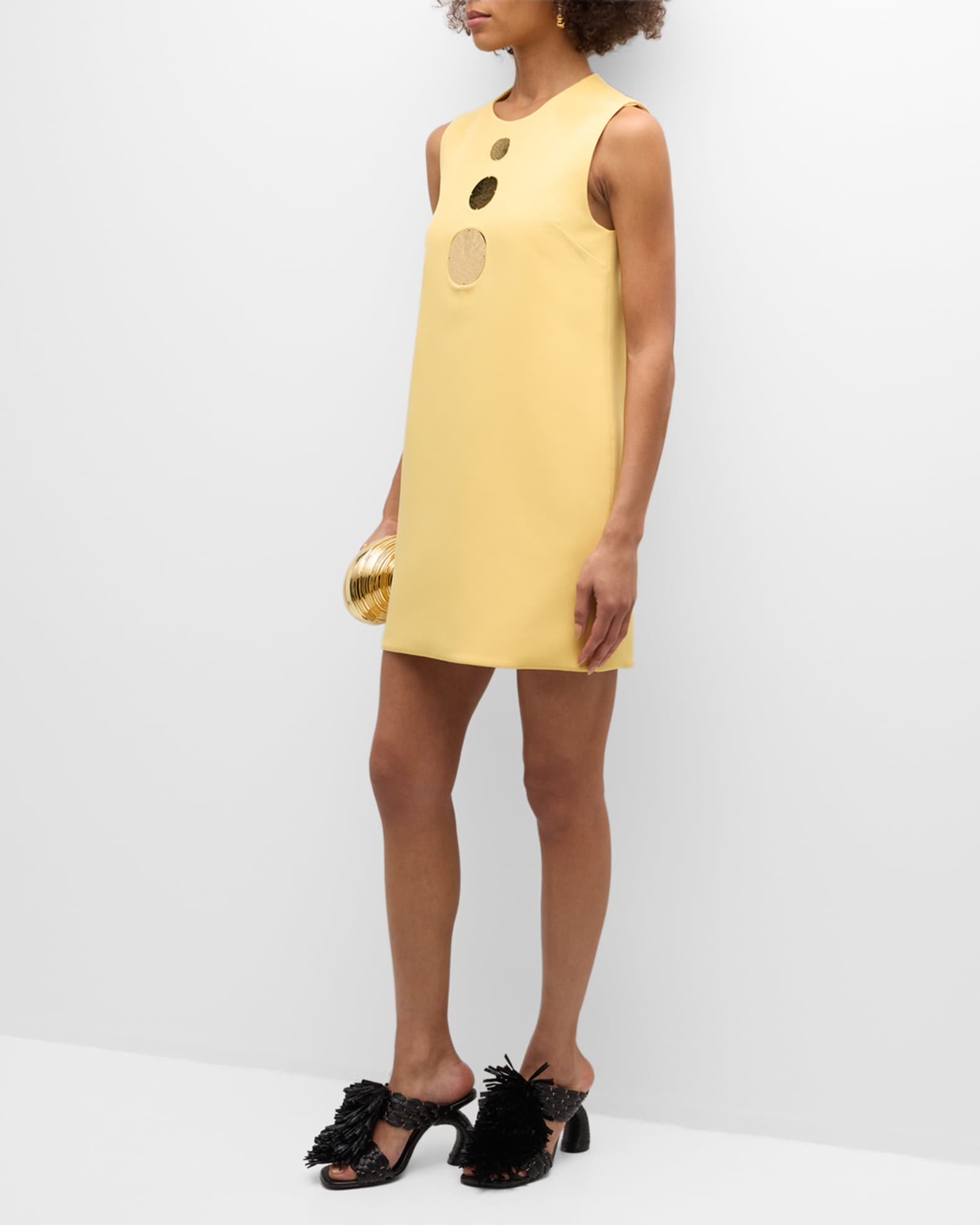 Vango Sleeveless Embellished Mini Shift Dress | Neiman Marcus