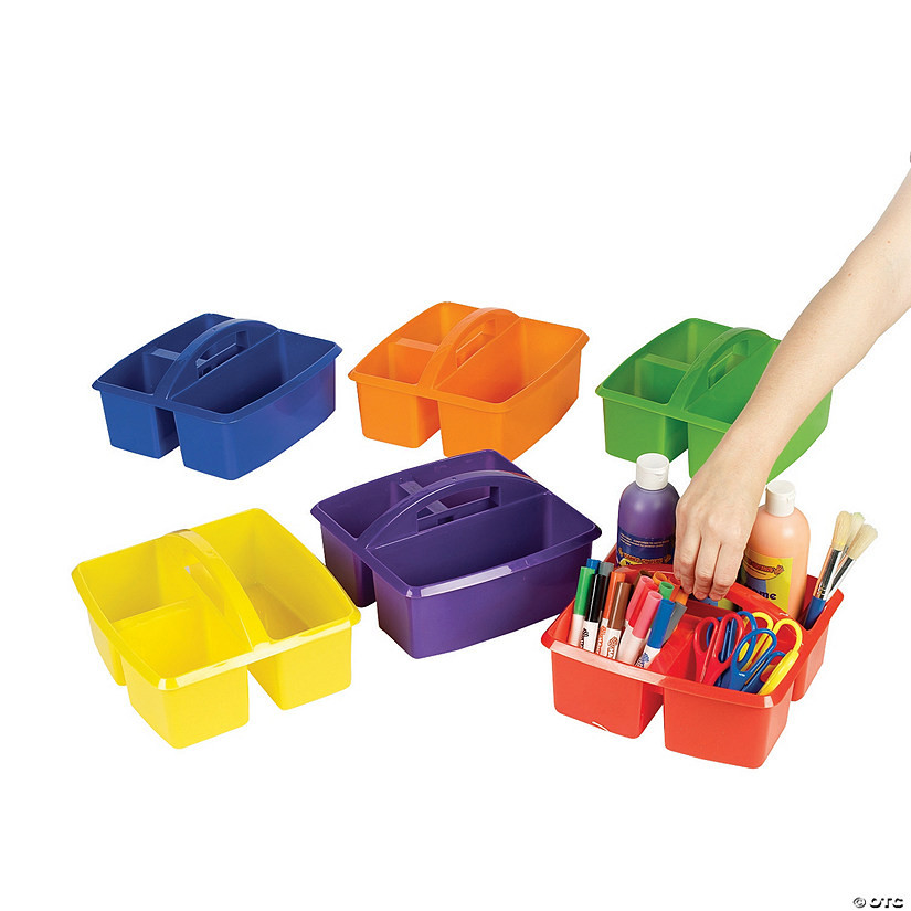 3 Compartment Classroom Storage Caddies - 6 Pc. | Oriental Trading Company