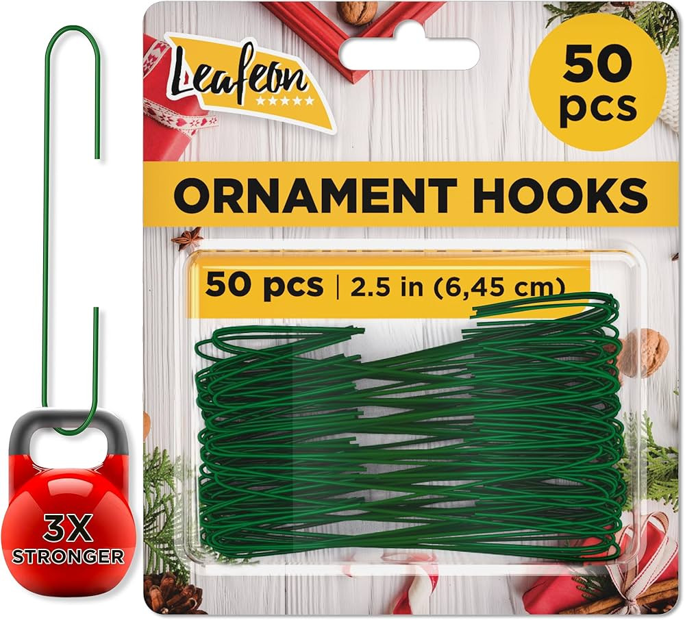 Leafeon 50 Pack Christmas Ornament Hooks – Essential Christmas Ornament Hangers – Great Ornam... | Amazon (US)