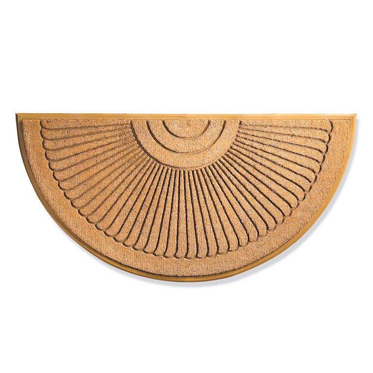 Sunburst Half-round Coco Door Mat | Frontgate | Frontgate