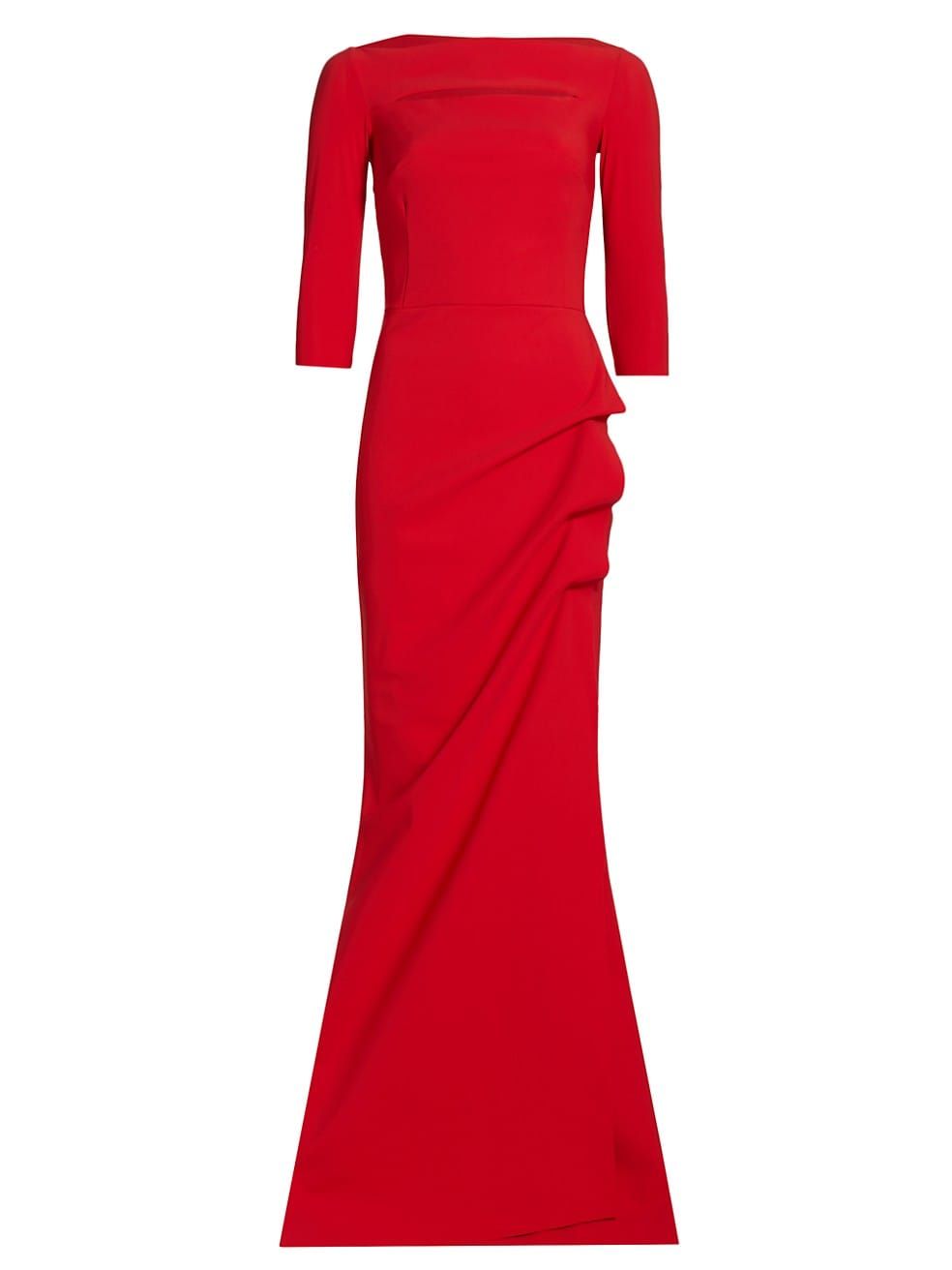 Kate Slit-Detail Boatneck Gown | Saks Fifth Avenue
