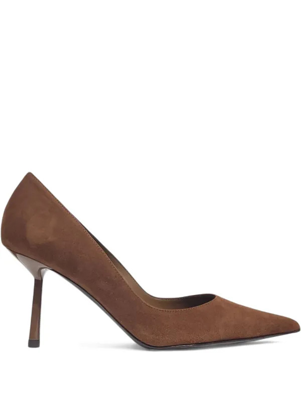 Le Silla 80mm Suede pointed-toe Pumps | Brown | FARFETCH CR | Farfetch Global