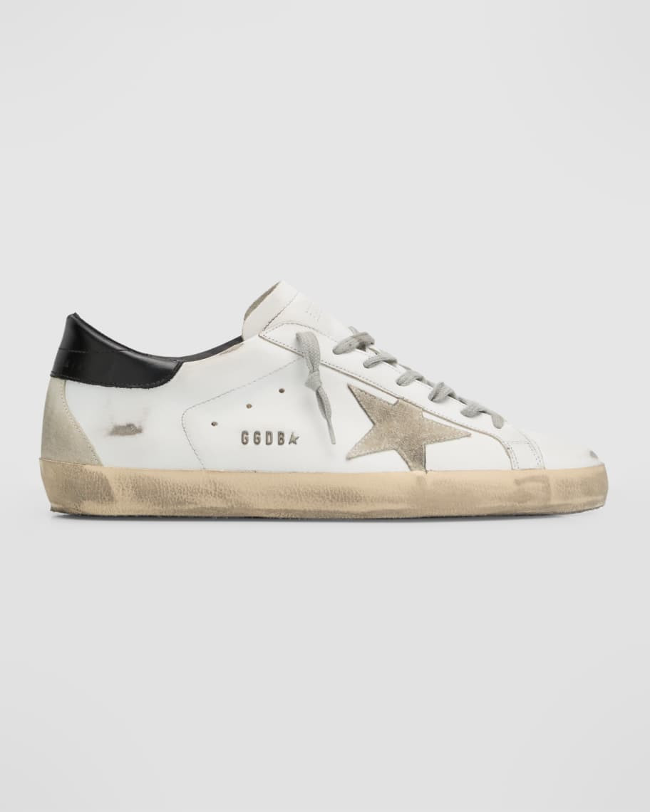 Golden Goose Men's Super-Star Leather Low-Top Sneakers | Neiman Marcus