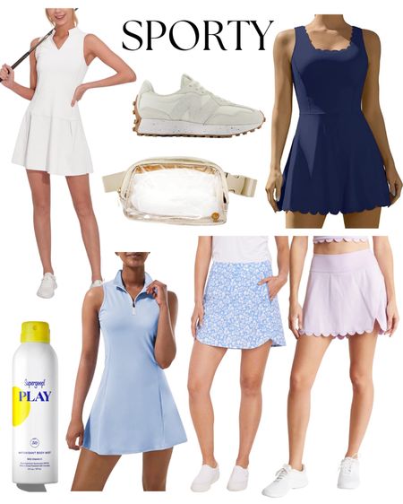 What to wear to a golf tournament! The sporty outfit! Here are some great options to keep you cool and comfy while also fitting the look! Don’t forget your sunscreen! 

#LTKunder100 #LTKstyletip #LTKshoecrush