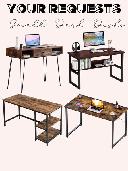 Small dark wood desk affordable home office decor  furniture 

#LTKsalealert #LTKunder100 #LTKhome