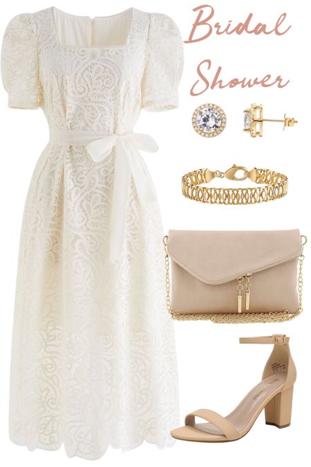 Bridal shower outfit idea for the bride to be.

#summerdress #whitedress #neutralsandals #neutralclutch #summeroutfit

#LTKstyletip #LTKSeasonal #LTKwedding