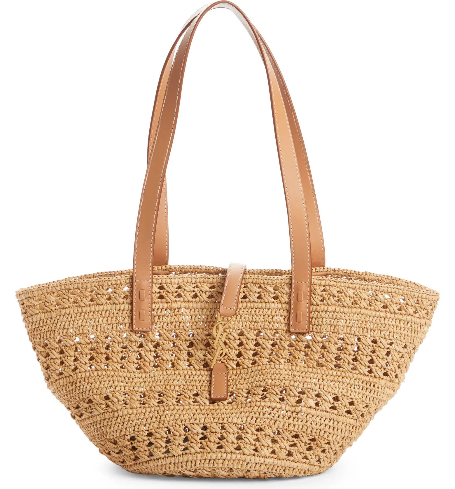 Saint Laurent Small Panier Woven Straw Tote | Nordstrom | Nordstrom