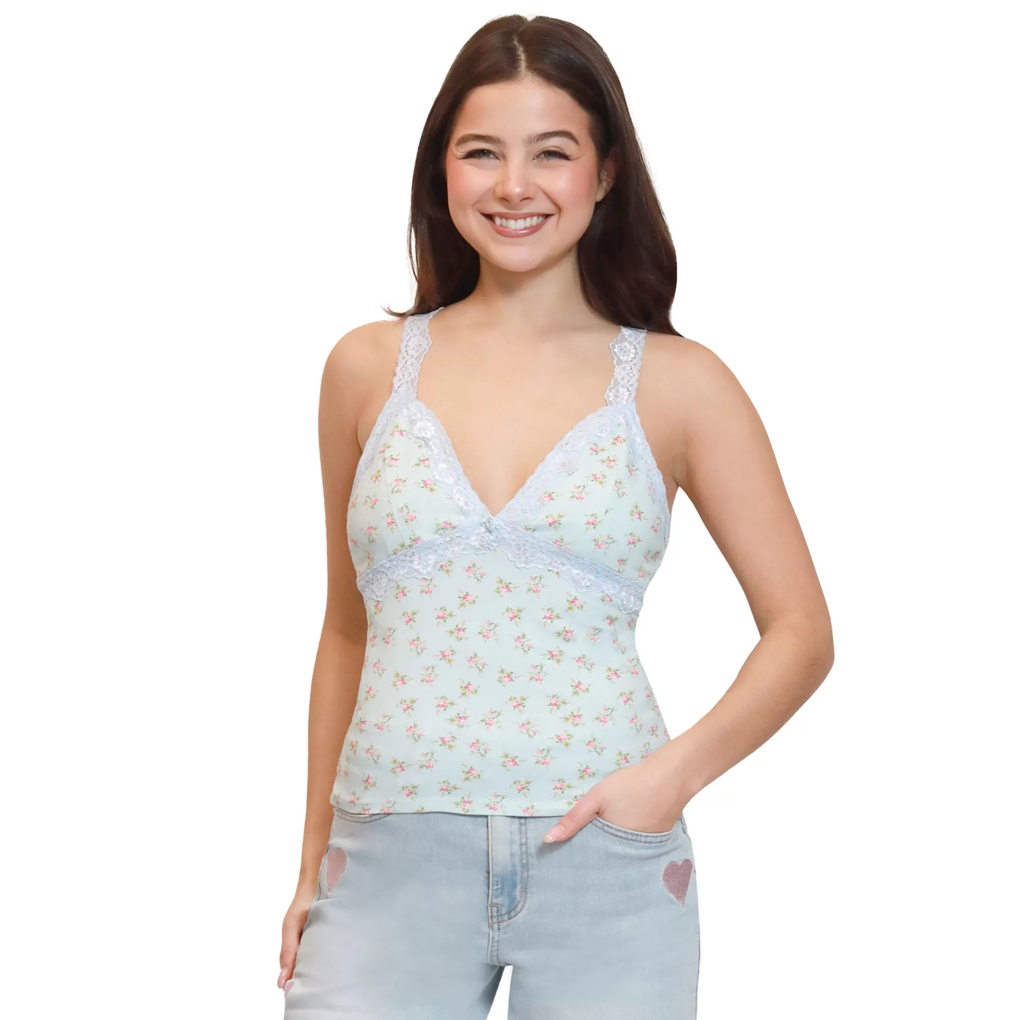 Juniors' madden girl Lace Trim Cami | Kohl's