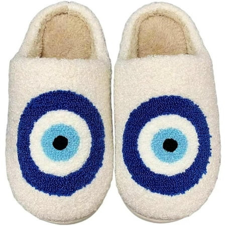 Evil Eyes Slippers For Women Strawberry Slippers Memory Foam Cowboy Cowgirl Hat And Boot Slippers Slip On House Shoes | Walmart (US)