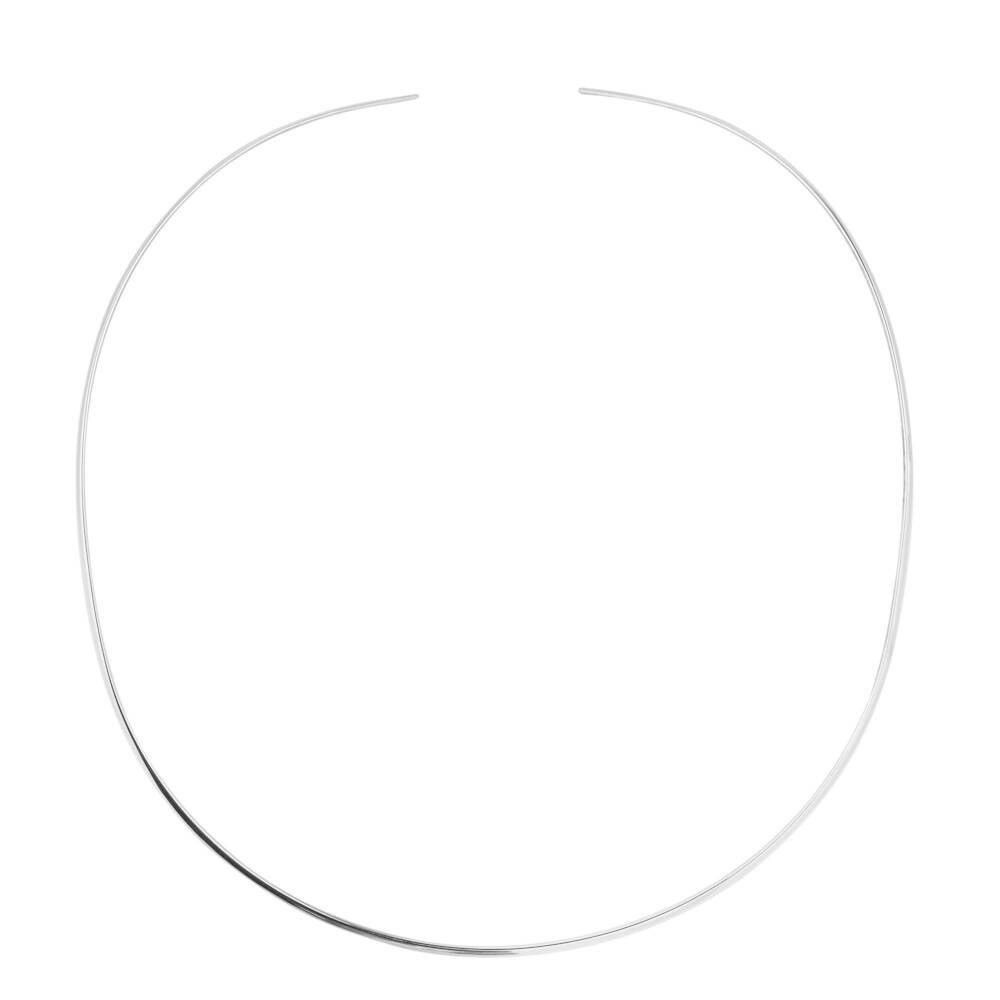 Handmade Contempo Plain 2mm Sterling Silver Choker Necklace (Thailand) (16 Inch - White) | Bed Bath & Beyond