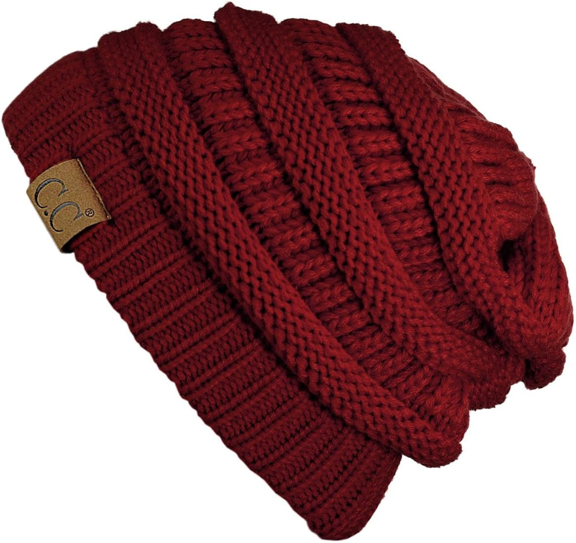 C.C Trendy Warm Chunky Soft Stretch Cable Knit Beanie Skully | Amazon (US)