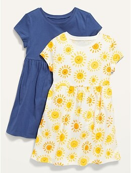 Jersey-Knit Short-Sleeve Dress 2-Pack for Toddler Girls | Old Navy (US)
