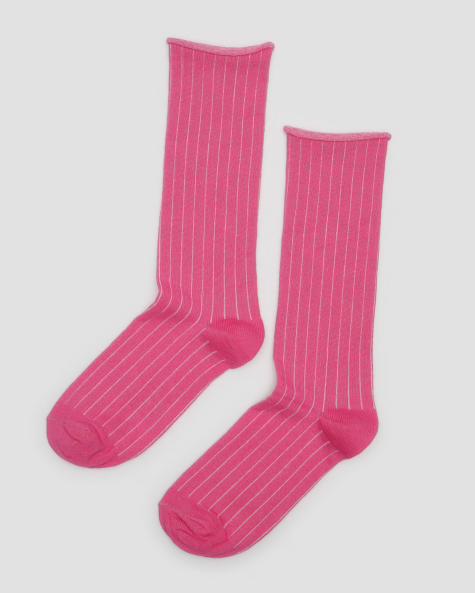 Meia feminina cano longo canelada rosa | Accessori by Riachuelo | Riachuelo (BR)