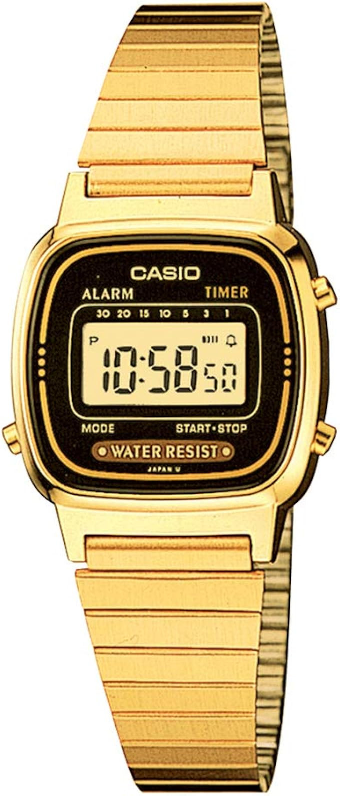 Casio Women's Vintage LA670WGA-1DF Daily Alarm Digital Gold-tone Watch | Amazon (US)