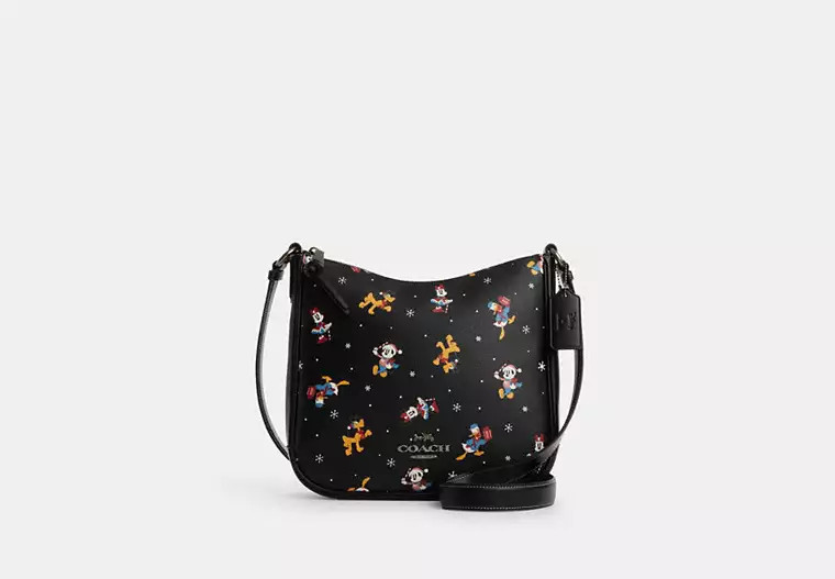 Disney X Coach Ellie File Bag With Holiday Print | Coach Outlet US