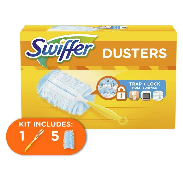Swiffer Duster Short Handle Starter Kit, 1 Handle, 5 Dusters - Walmart.com | Walmart (US)