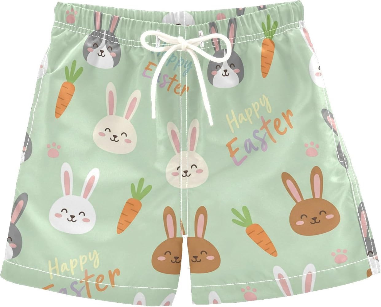 xigua Easter Bunny Quick Dry Boys Swim Trunks, Beach Board Shorts with Mesh Lining, Boys Bathing ... | Amazon (US)