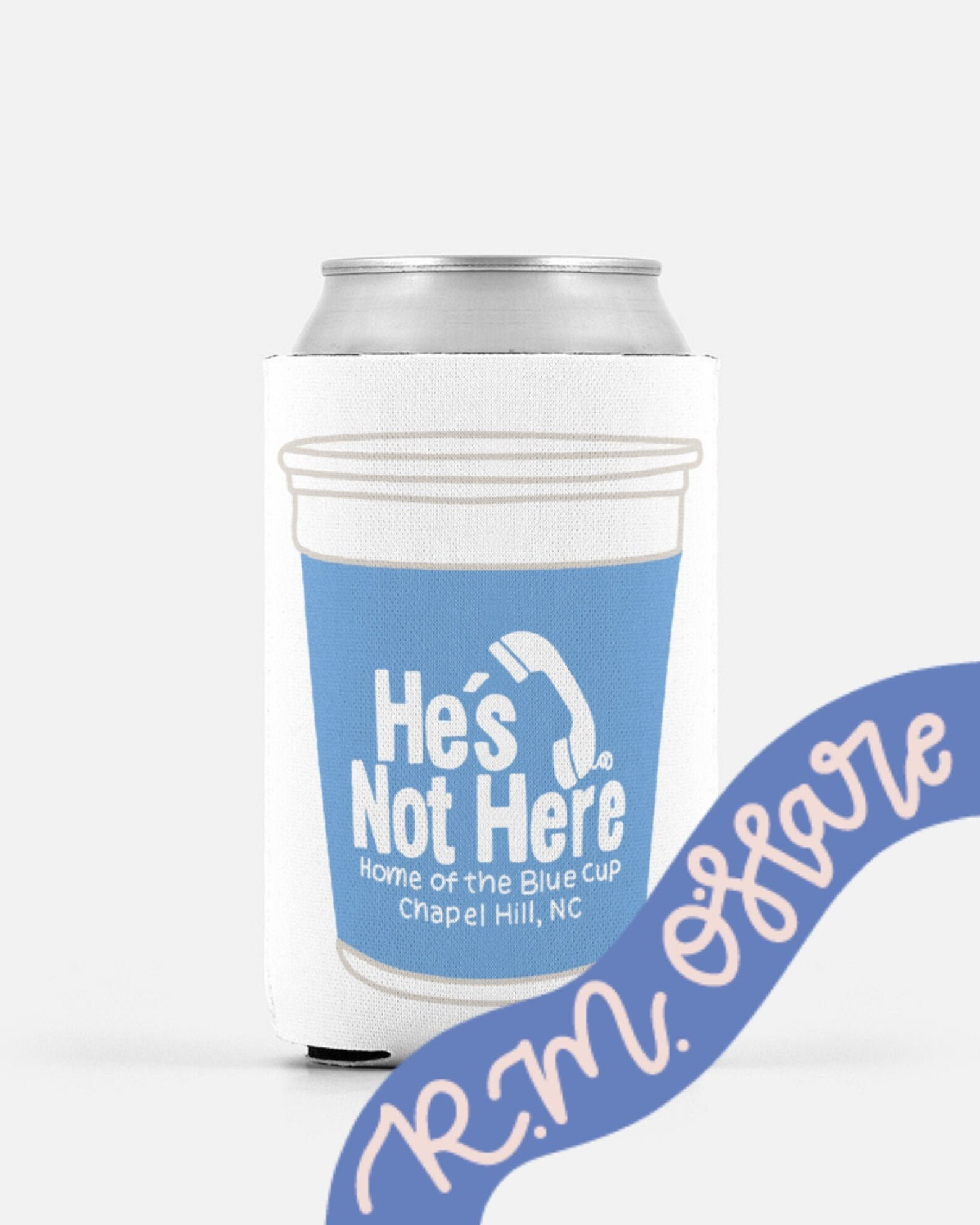 He's Not Here Blue Cup Can Koozie - Etsy | Etsy (US)