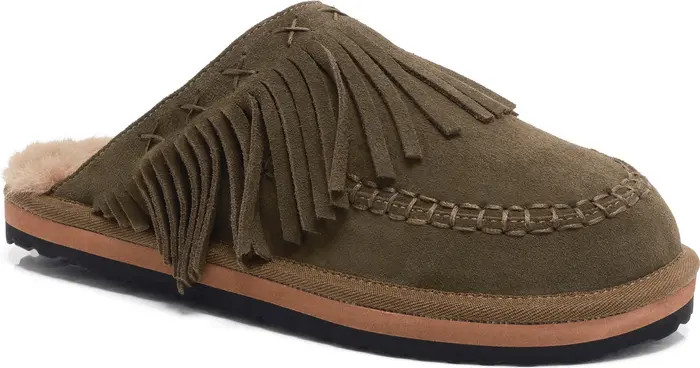 Fallon Fringe Faux Fur Mule Slipper (Women) | Nordstrom