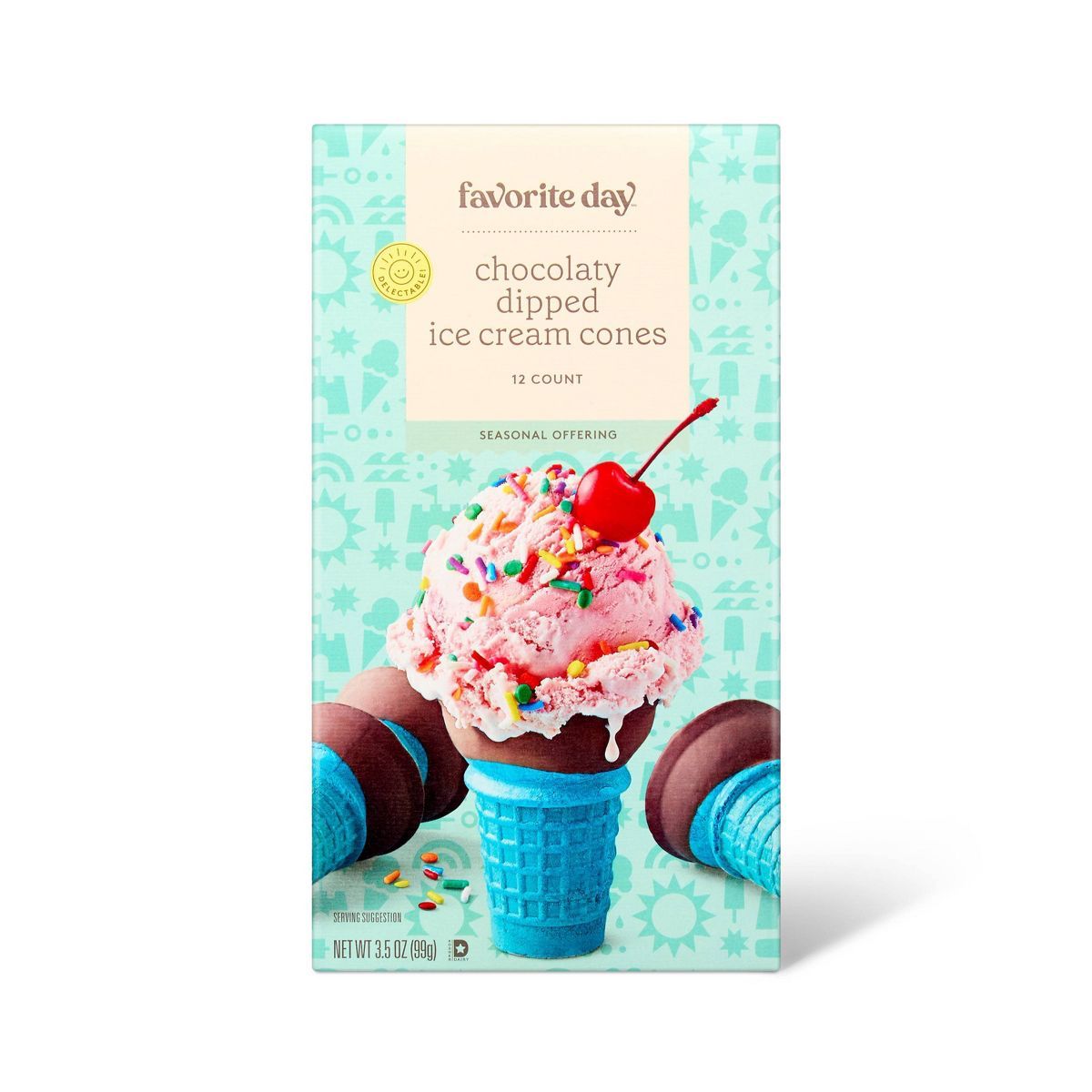 Chocolate Dipped Blue Ice Cream Cones - 3.5oz - Favorite Day™ | Target