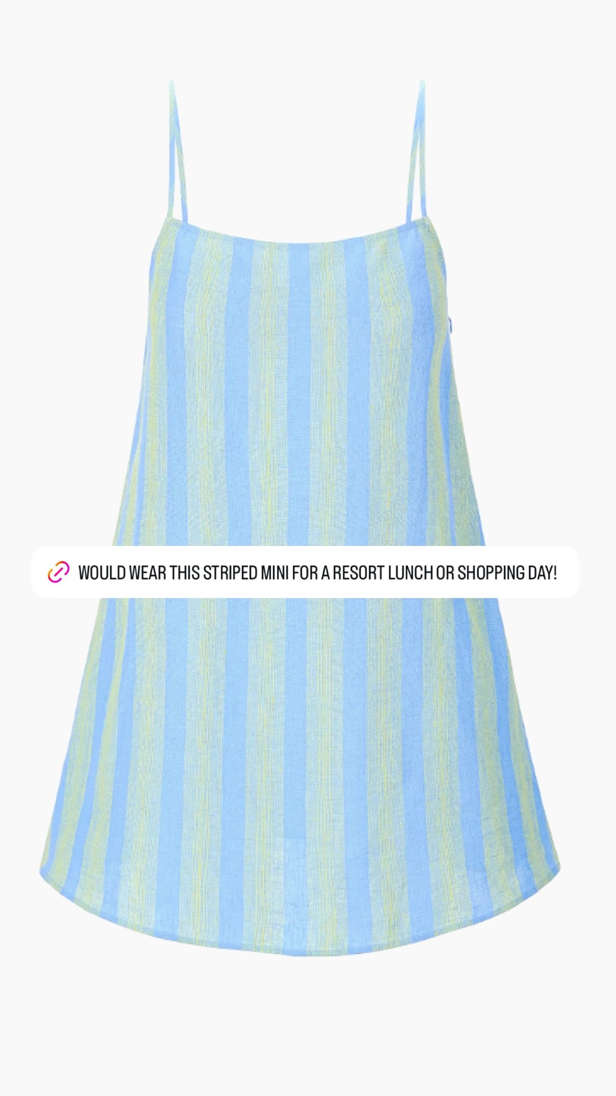 Would wear this striped mini for a resort lunch or shopping day. Sharing a roundup of resort favorites that I'm loving for your next beach vacay! From swimsuits, sandals, bags, dresses, beach coverups, and more! 

 #LTKSeasonal #LTKSwim #LTKTravel