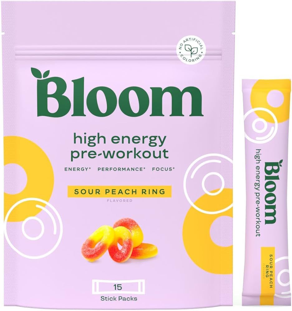 Bloom Nutrition High Energy Pre Workout Powder for Women - Natural Caffeine Powder from Green Tea... | Amazon (US)