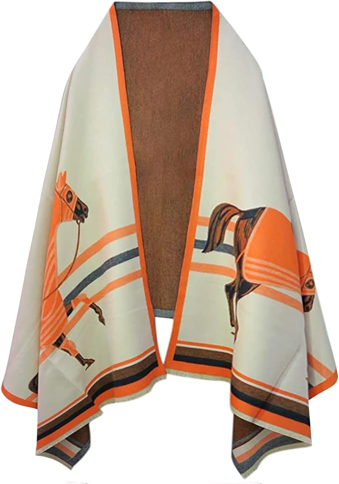 EXTREE Scarfs for Women Pashmina Silky Shawl Wrap for Evening Dressing Horse Scarf Blanket Open F... | Amazon (US)